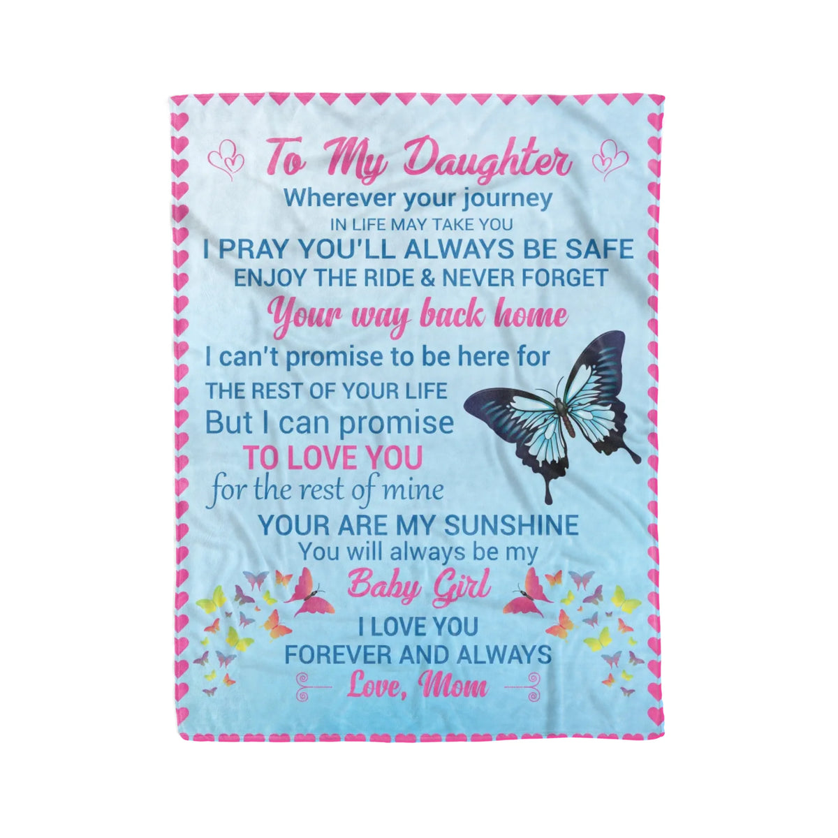 To My Daughter - Personalized Blanket - Loving Gift For Daughter From Mom