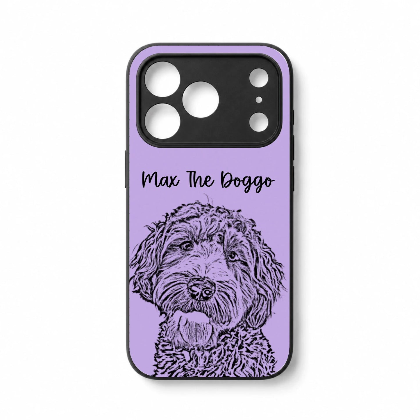 Portrait Sketch Custom Photo Dog - Gift For Dog Lover - Personalized Phone Case