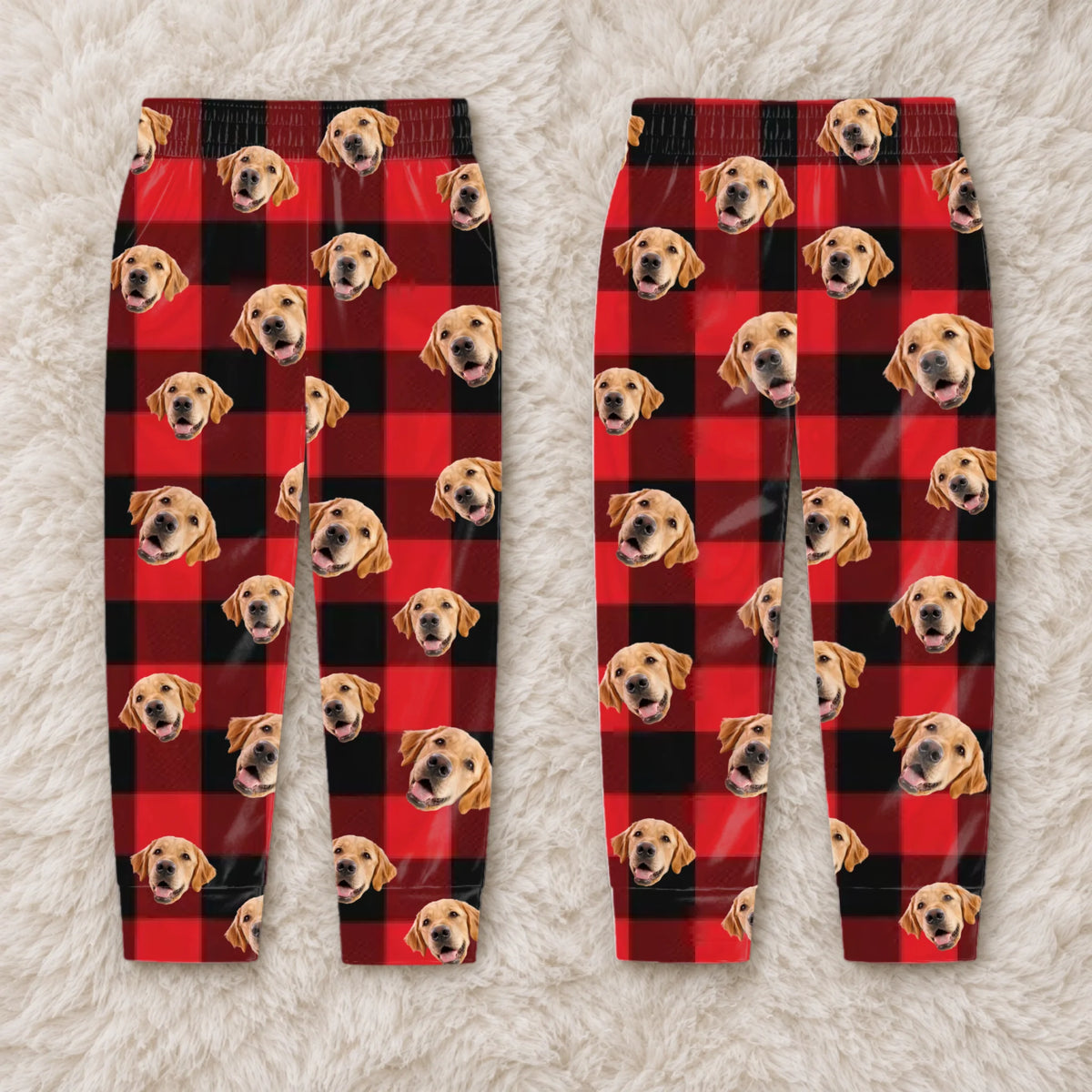 Custom Photo Funny Dog Cat Pet Human Face - Personalized Pajama Pants