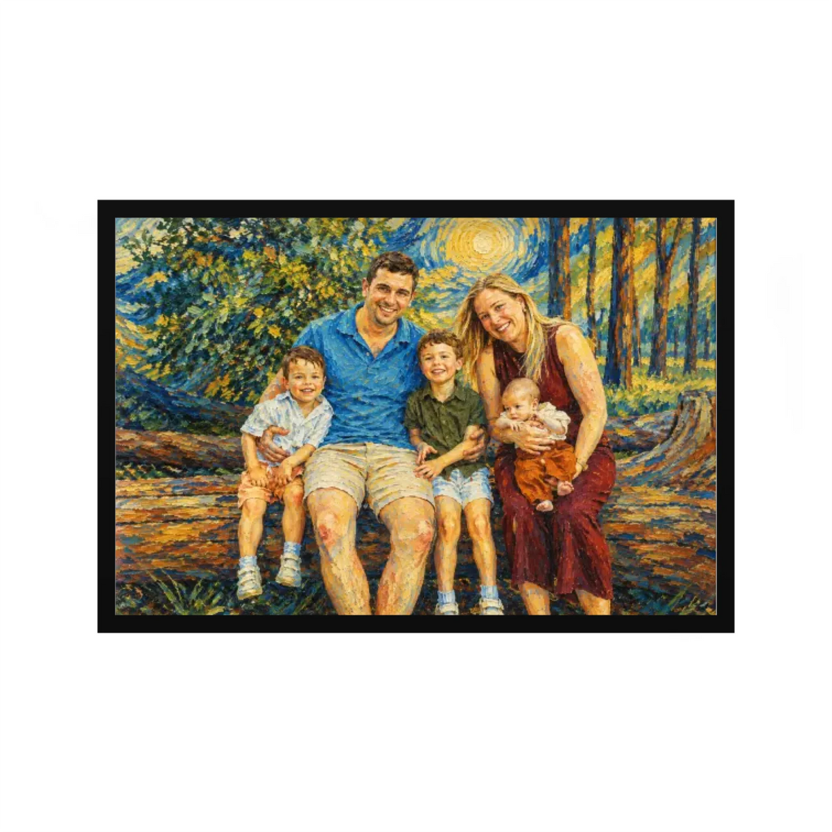 Personalized Van Gogh Art Style Photo Family or Friends Portrait Canvas - Gifts For The Family