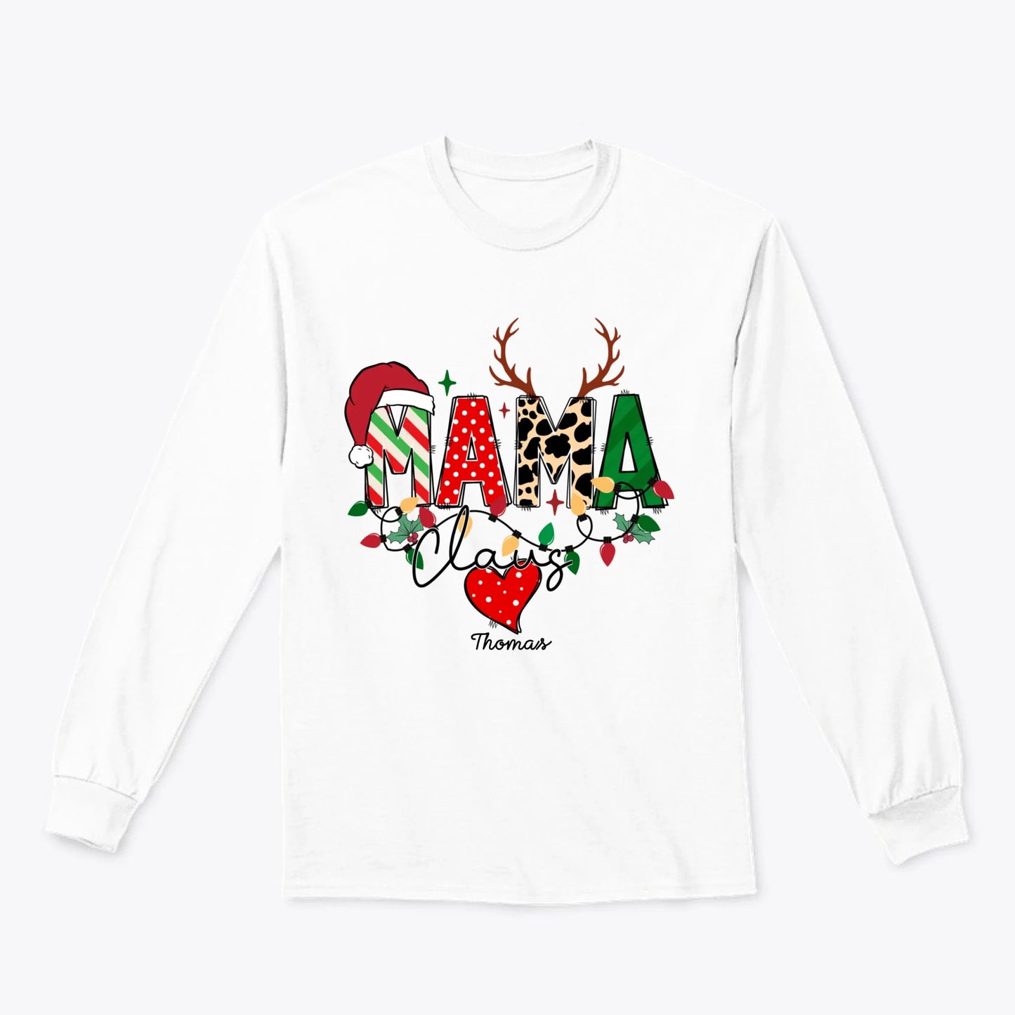 Classic Long Sleeve Tee white font