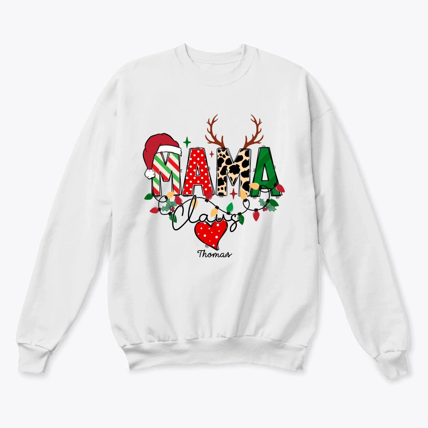 Unisex Classic Crewneck Sweatshirt white font