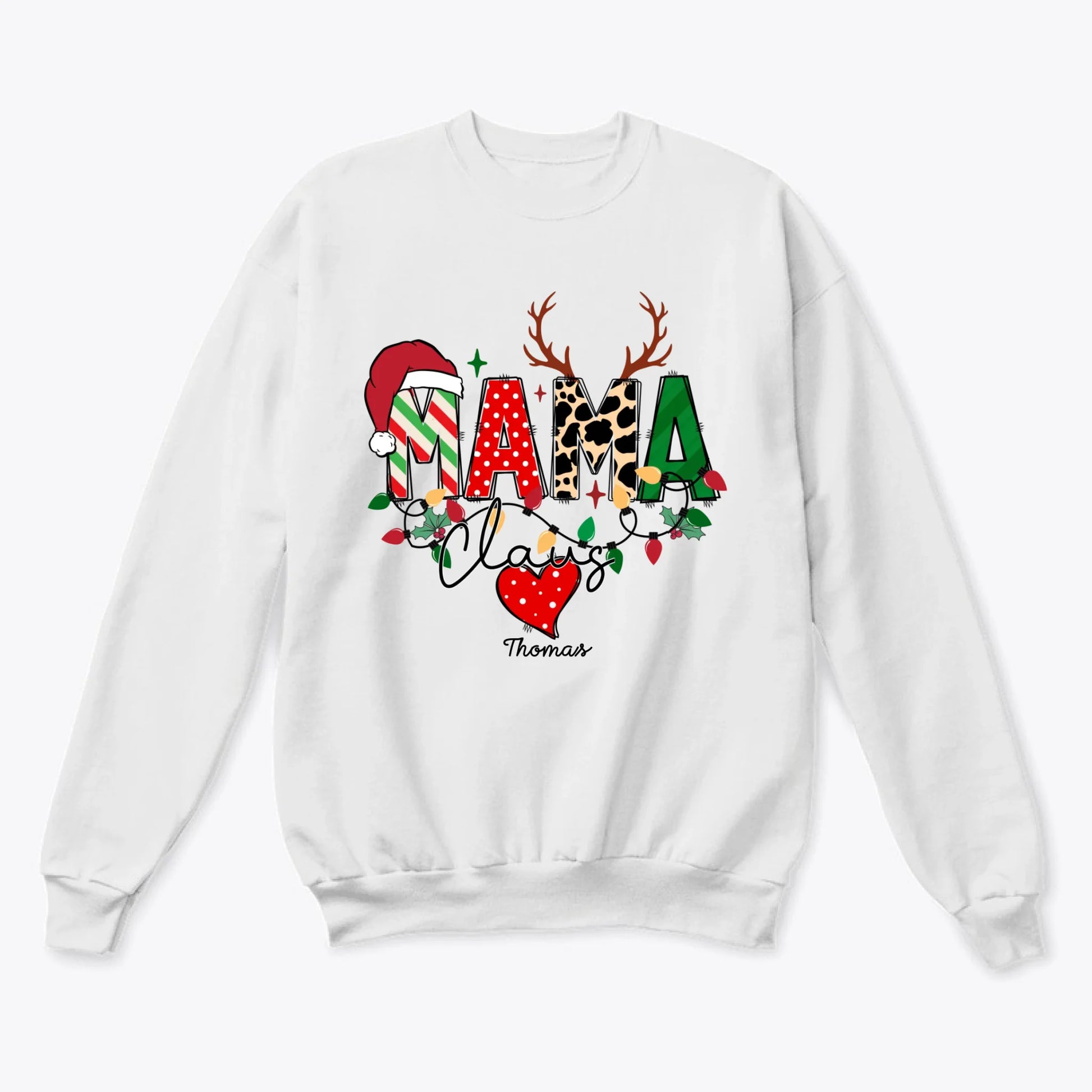 Unisex Classic Crewneck Sweatshirt white font
