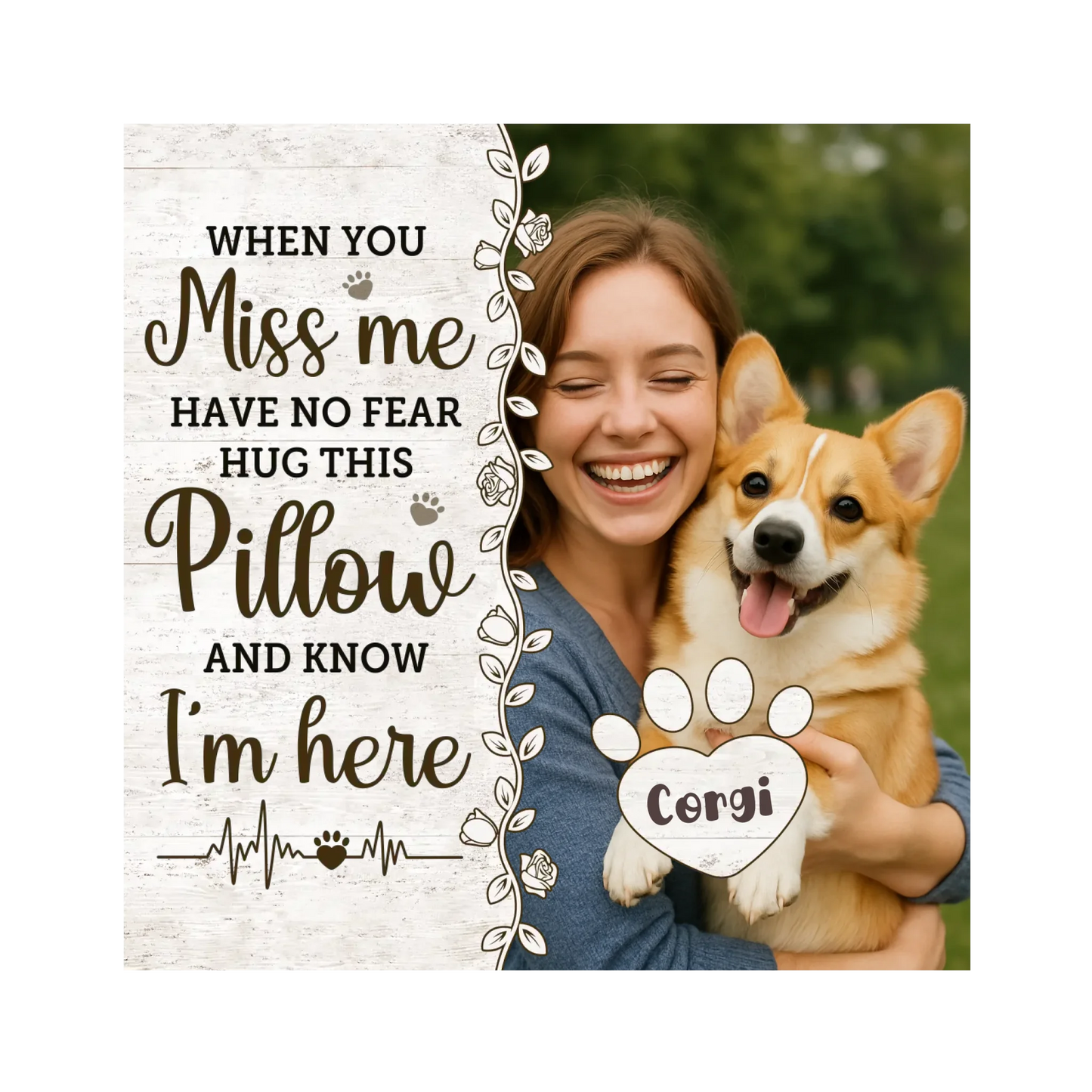 Memorial Personalized Dog Lover Pillow