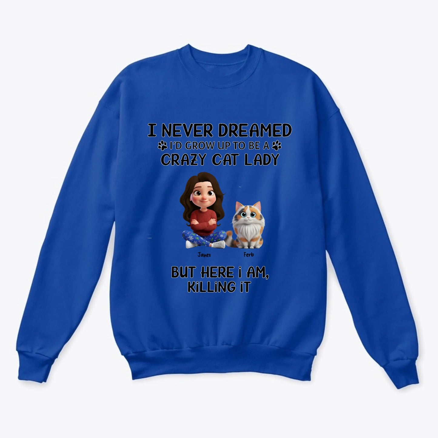 Unisex Classic Crewneck Sweatshirt royal font
