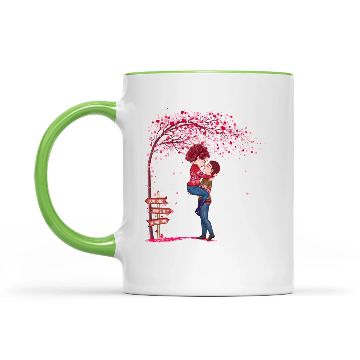 Personalized Couples Tree Heart Love Romantic Valentine's Day Mug