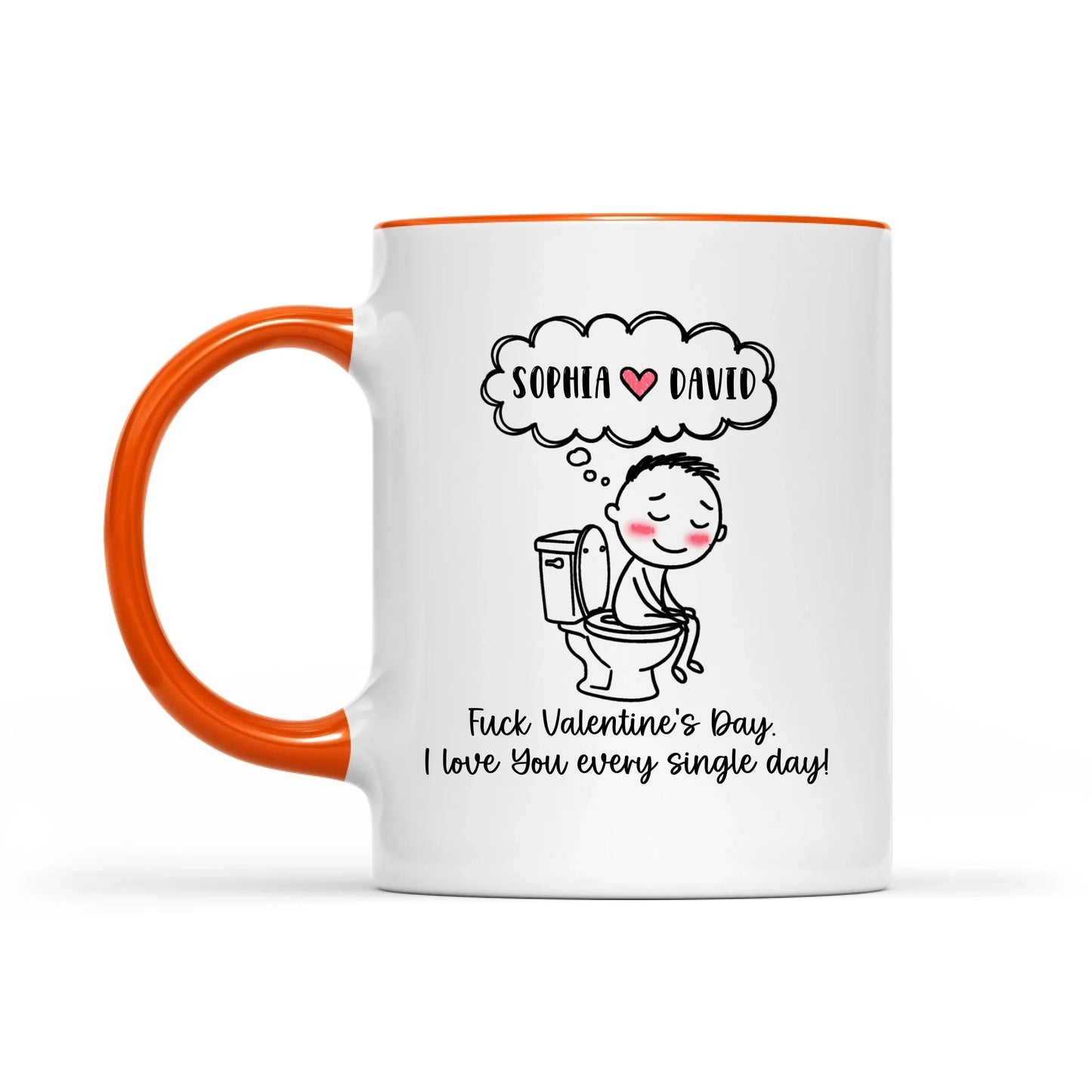 Funny Couple Toilet Love Cups, I Love You Every Day, Valentine's Day Gift For Couple Personalized Mugs