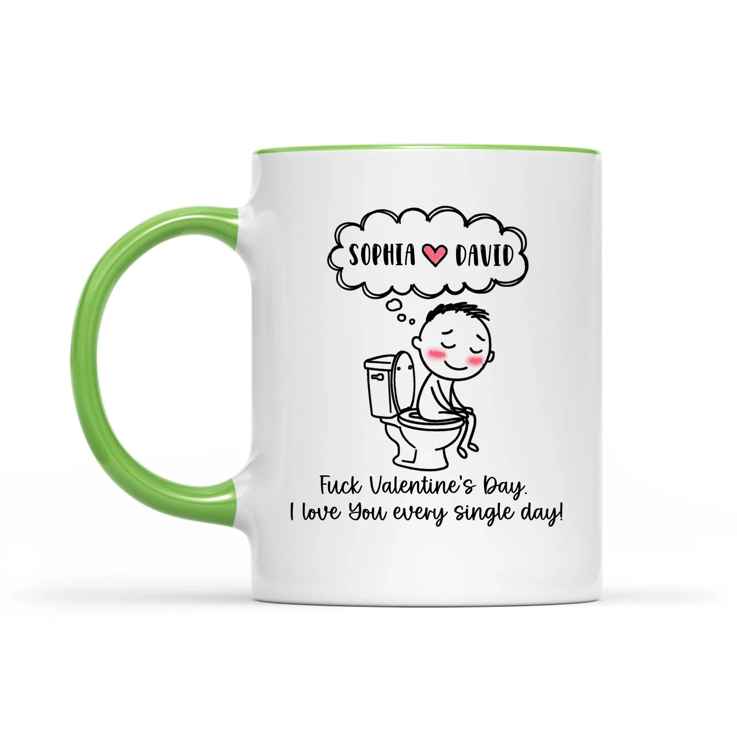 Funny Couple Toilet Love Cups, I Love You Every Day, Valentine's Day Gift For Couple Personalized Mugs
