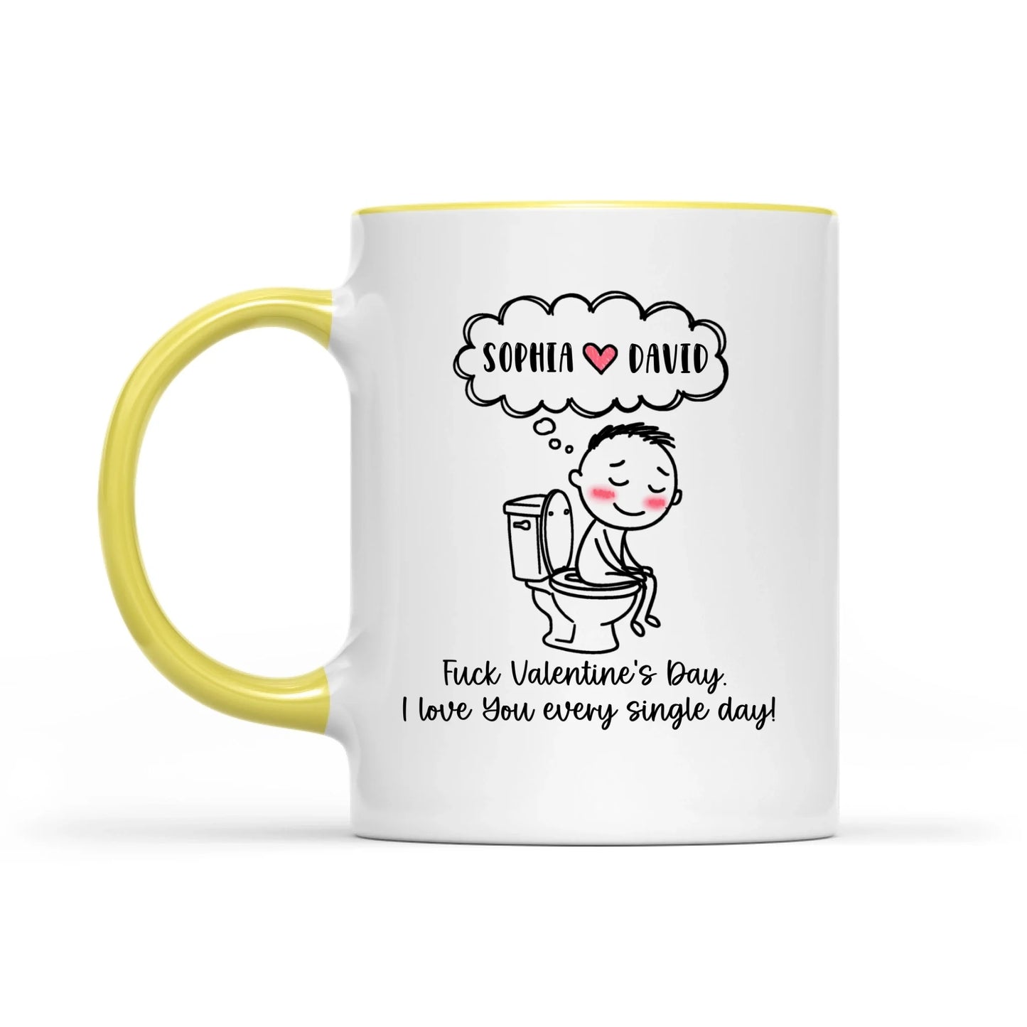 Funny Couple Toilet Love Cups, I Love You Every Day, Valentine's Day Gift For Couple Personalized Mugs