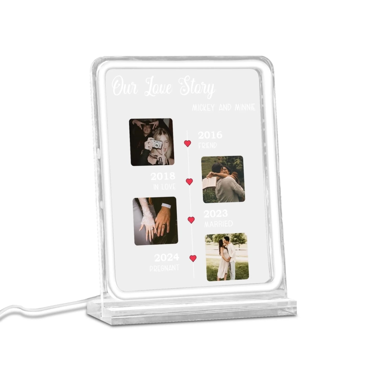 Custom Acrylic Song Couples Gift Personalized Anniversary Valentine Photo Acrylic Plaque