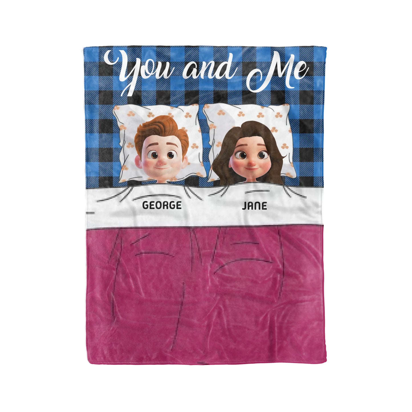 You And Me - Gift for Couple Personalize Blanket
