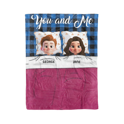 You And Me - Gift for Couple Personalize Blanket