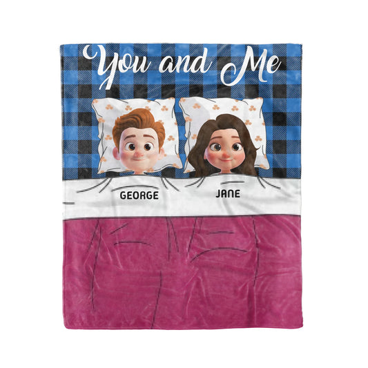 You And Me - Gift for Couple Personalize Blanket