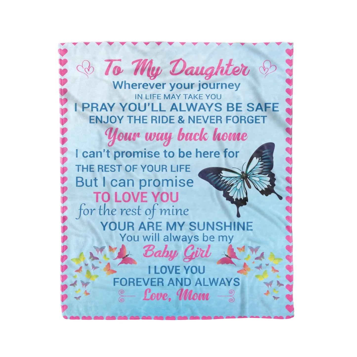 To My Daughter - Personalized Blanket - Loving Gift For Daughter From Mom