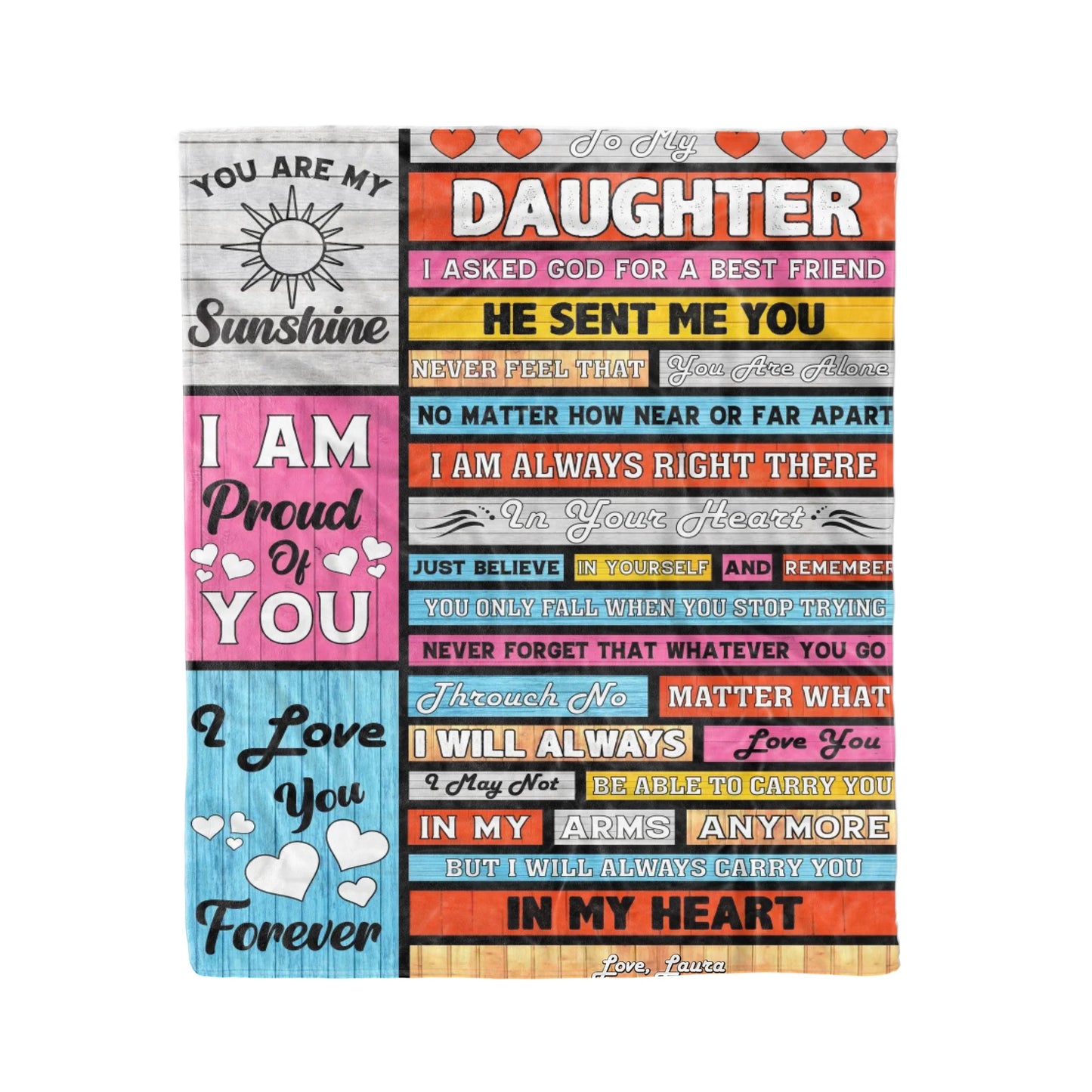 To My Daughter - Personalized Blanket - Loving Gift For Daughter