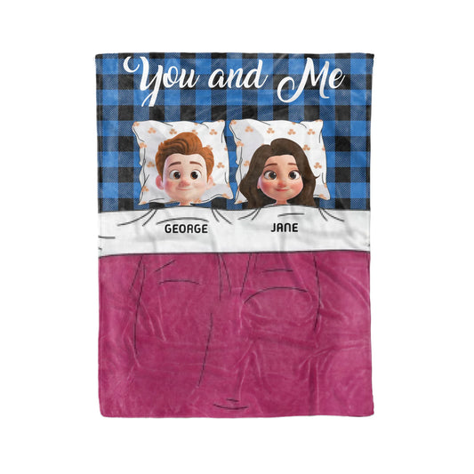 You And Me - Gift for Couple Personalize Blanket