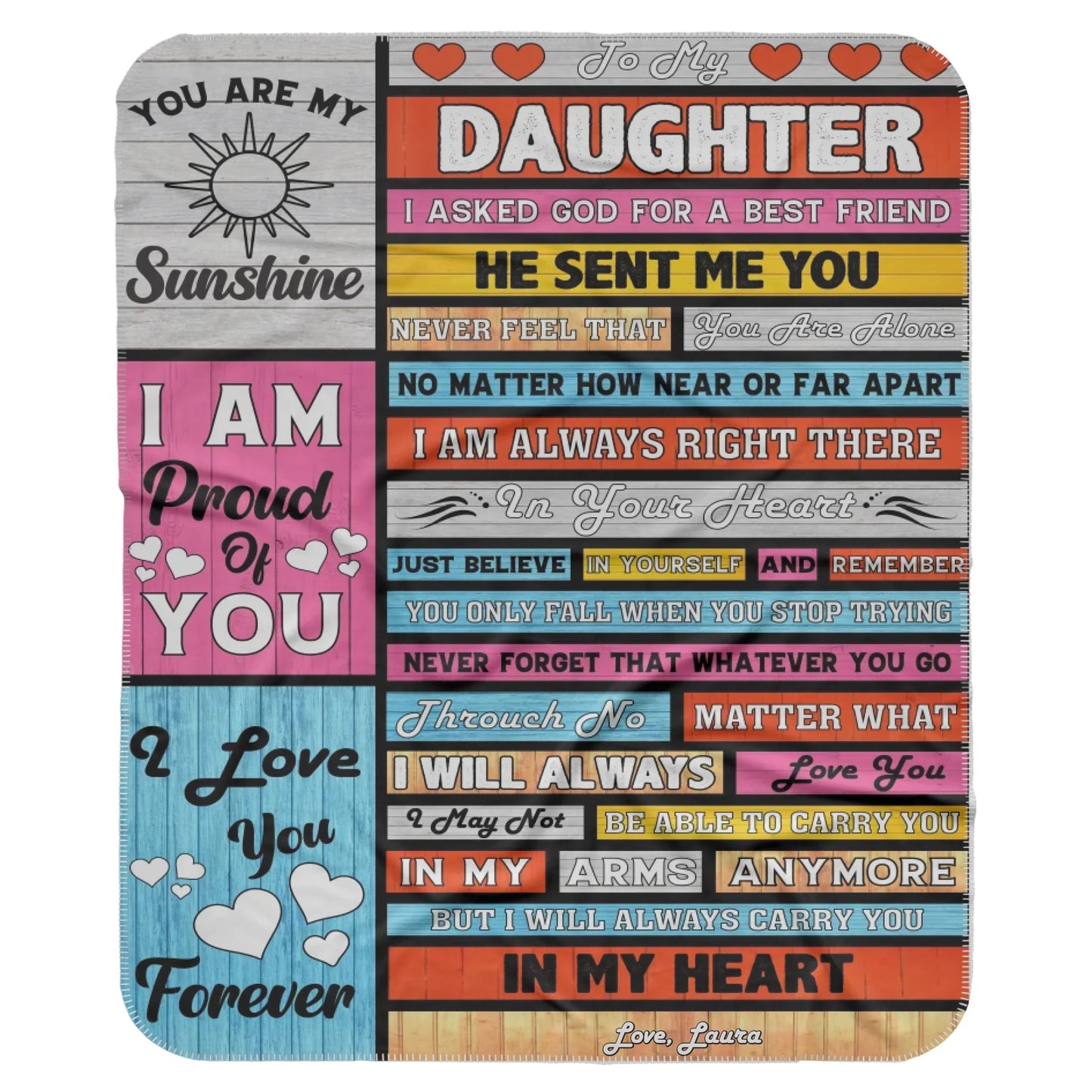 To My Daughter - Personalized Blanket - Loving Gift For Daughter