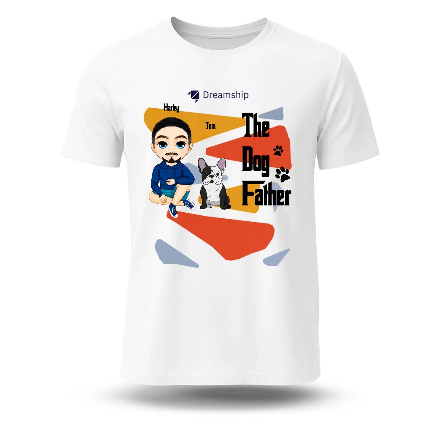 The Dog Father Personalized Dad And Dog Gift For Father's Day T-Shirt