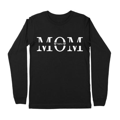 Mom - Mama, Custom Children Name - Gift For Mom Long Sleeve T-Shirt