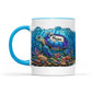 Custom Sea Turtle 3D Effect Coffee Mug, Baby Turtle With Name Coffee Mug, Mothers Day Keepsake, Birthday Gift For Mommy