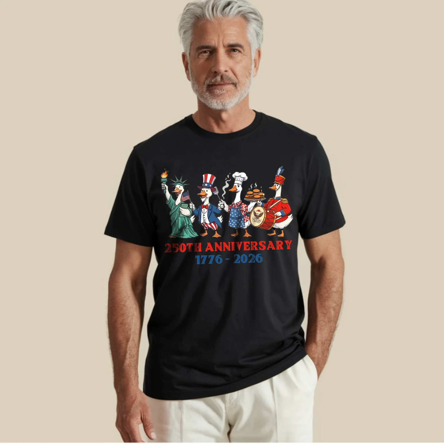 America 250th Anniversary Goose Funny Patriotic Duck, 1776-2026 USA Independence, 4th of July Shirt