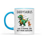 Daddysaurus Grandpasaurus Cute 3D Effect Dinosaurs Personalized Mug