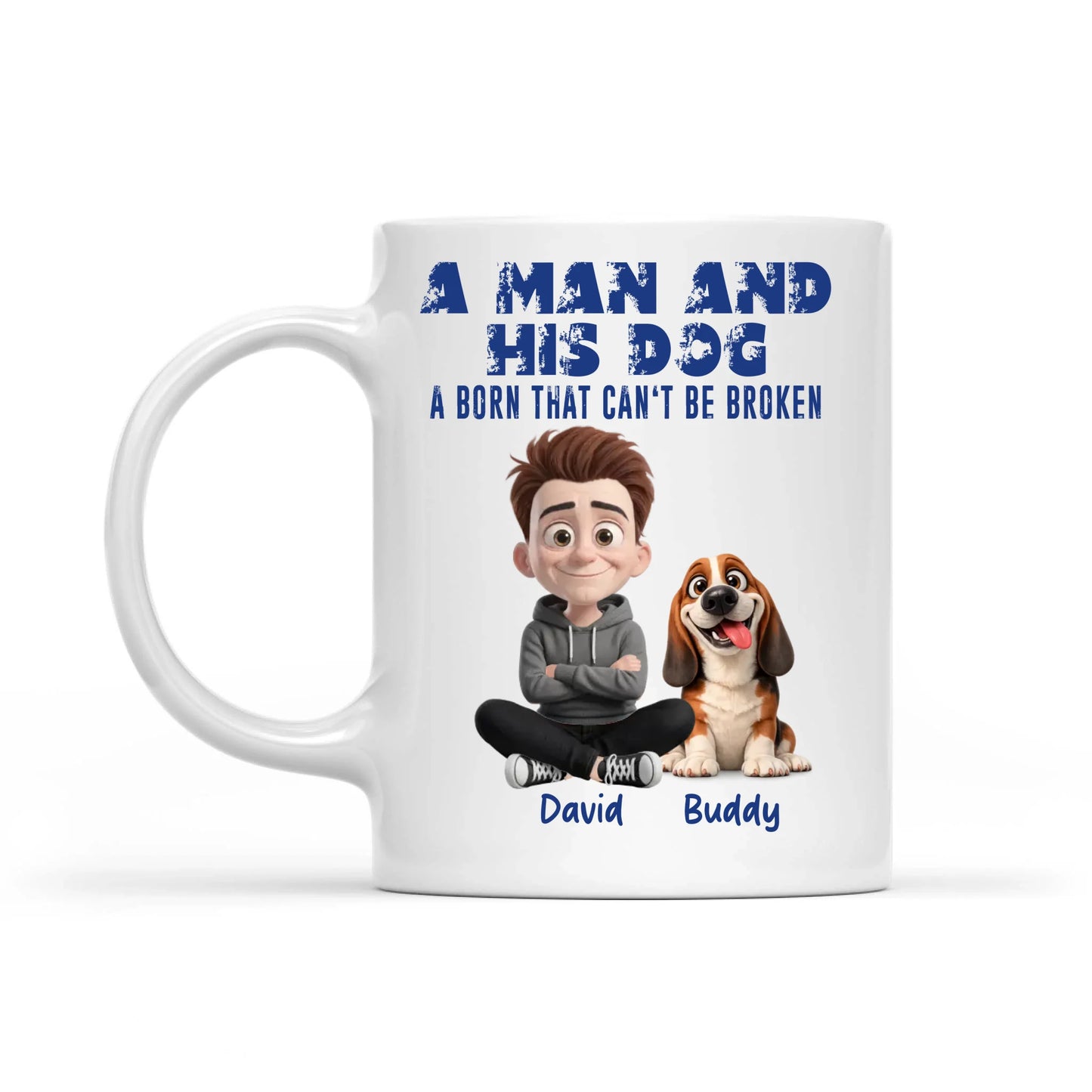 Personalized Father's Day Birthday Gifts For Dog Lovers, Dog Dad - Custom Mug Love Comes With Paws