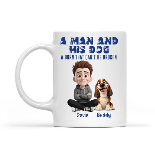 Personalized Father's Day Birthday Gifts For Dog Lovers, Dog Dad - Custom Mug Love Comes With Paws