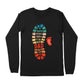 Happy Father's Day To The Best Dad Personalized Dad And Kids Footprints Names Long Sleeve Shirt