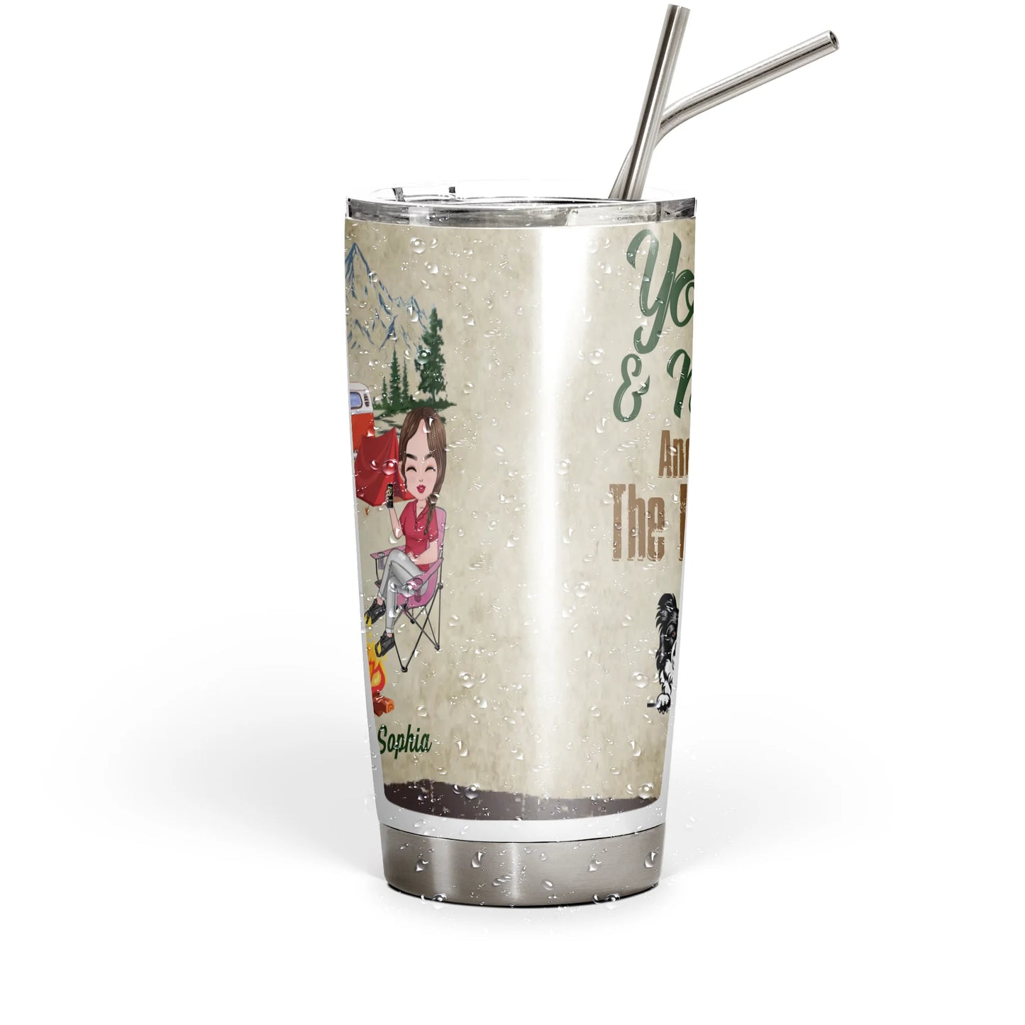 You & Me Camping Husband Wife - Couple Gift - Personalized Custom Tumbler