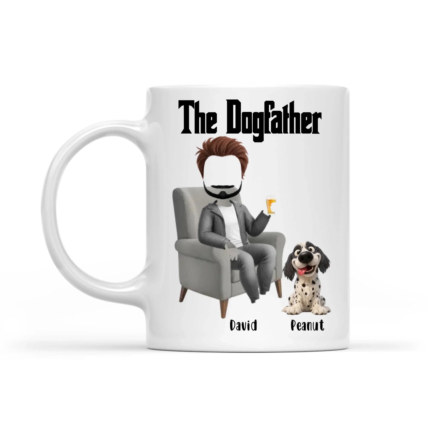 The Dogfather Funny Dad And Dog - Gift For Dad And Dog Lover - Personalized Mug