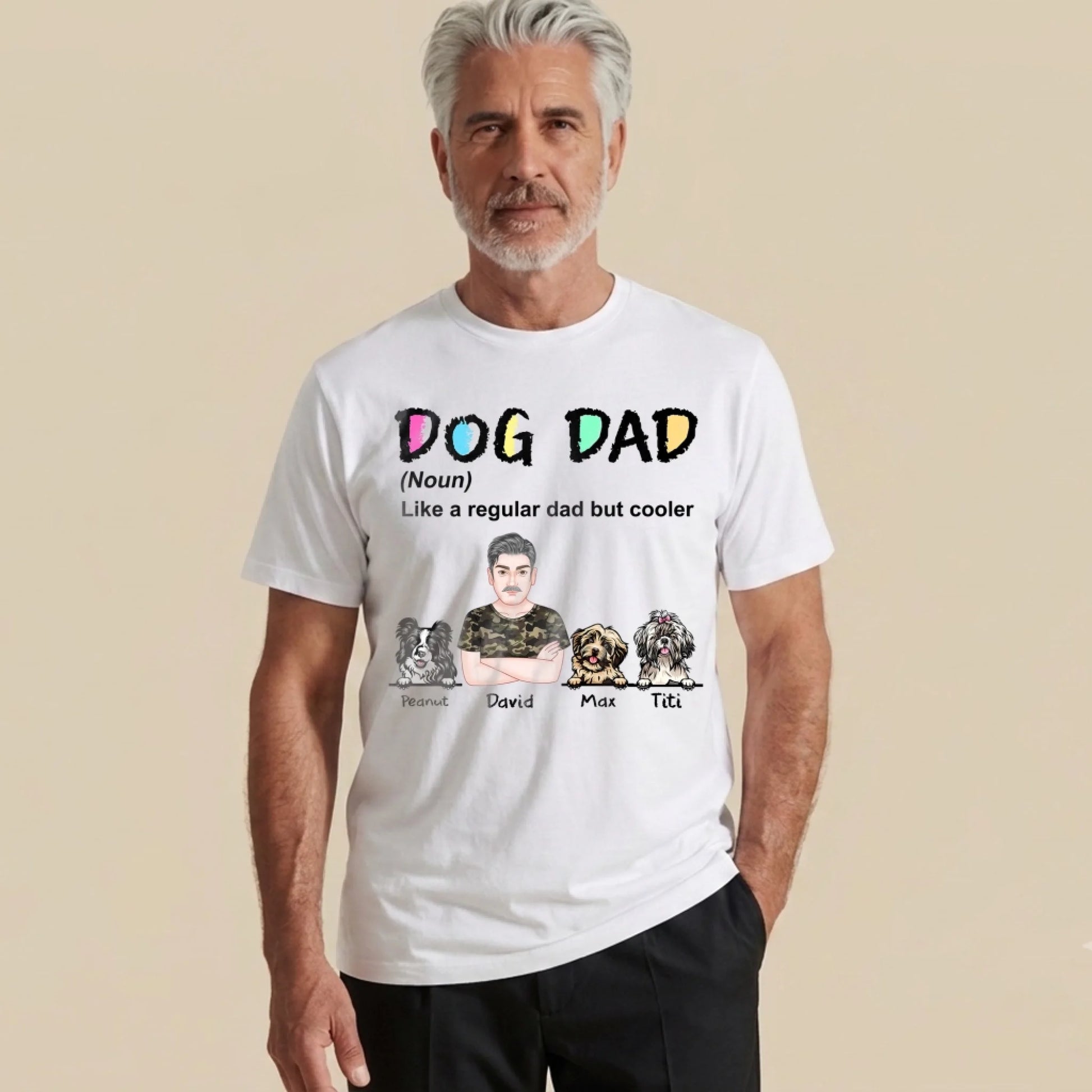 Dog Dad Men T-shirt Mockup 3