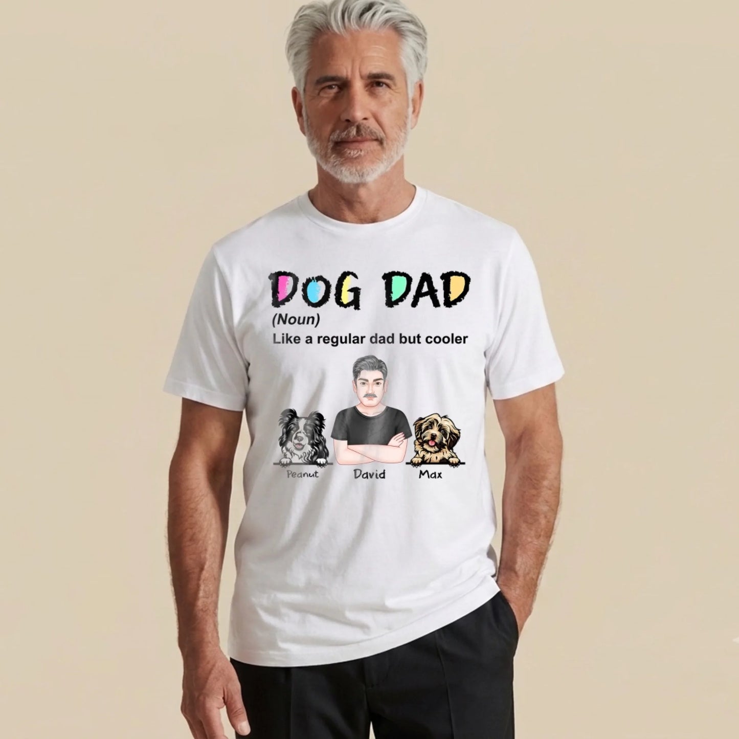 Dog Dad Men T-shirt Mockup 2