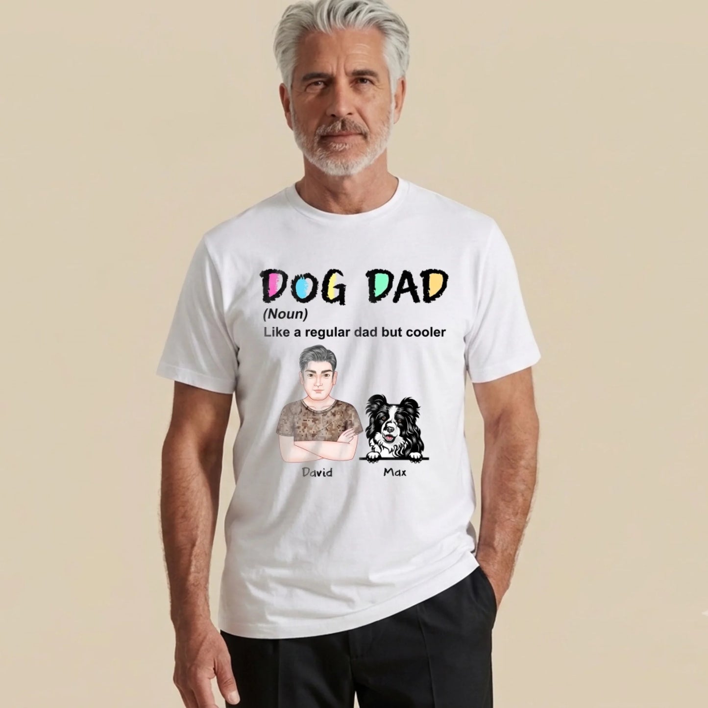 Dog Dad Men T-shirt Mockup