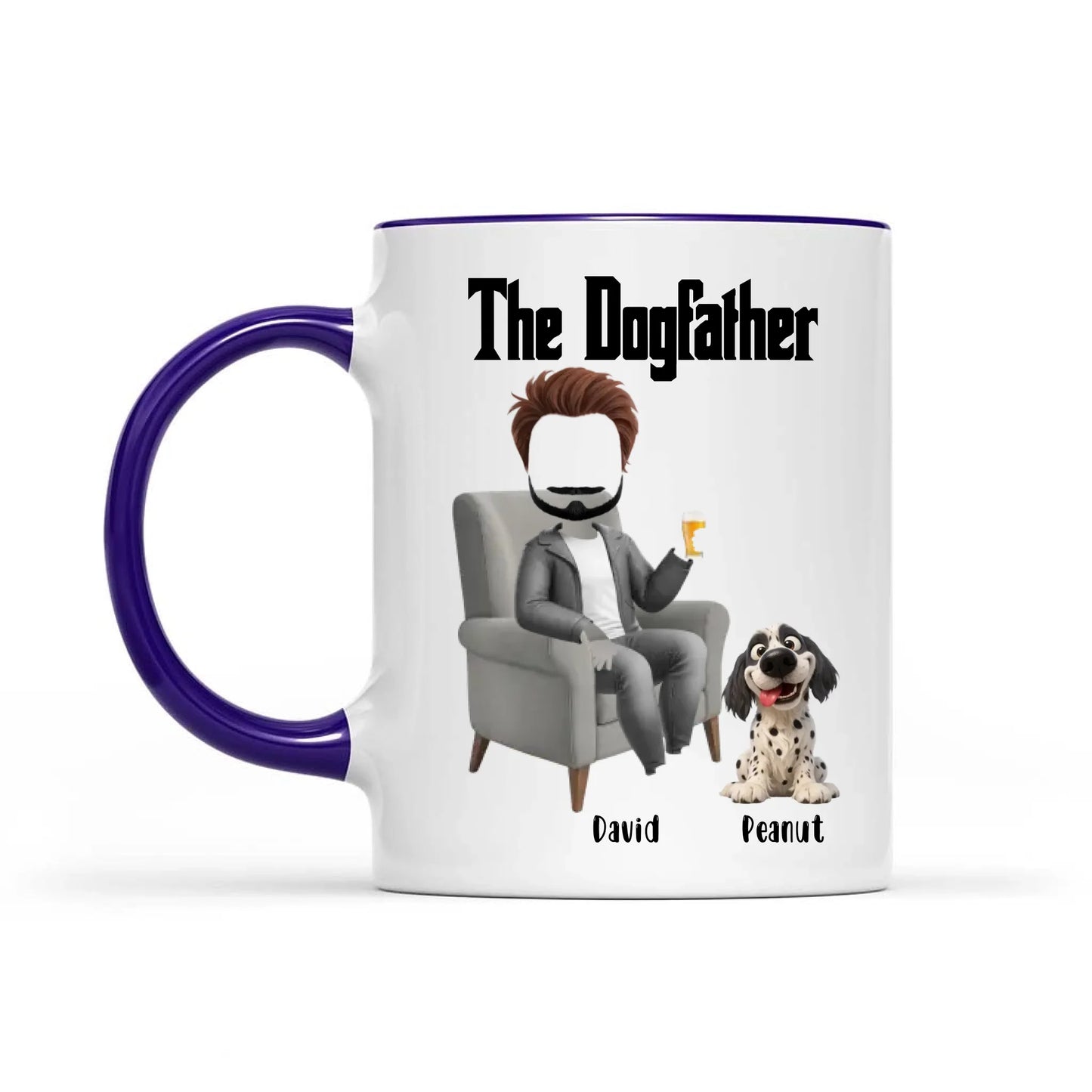 The Dogfather Funny Dad And Dog - Gift For Dad And Dog Lover - Personalized Mug
