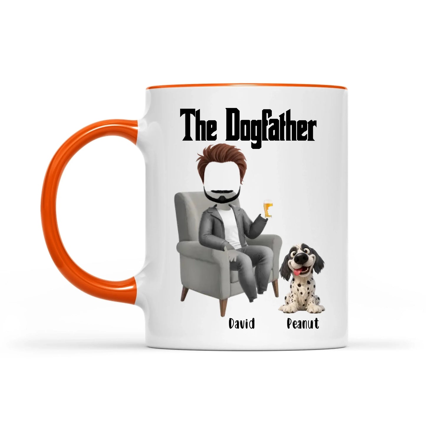 The Dogfather Funny Dad And Dog - Gift For Dad And Dog Lover - Personalized Mug