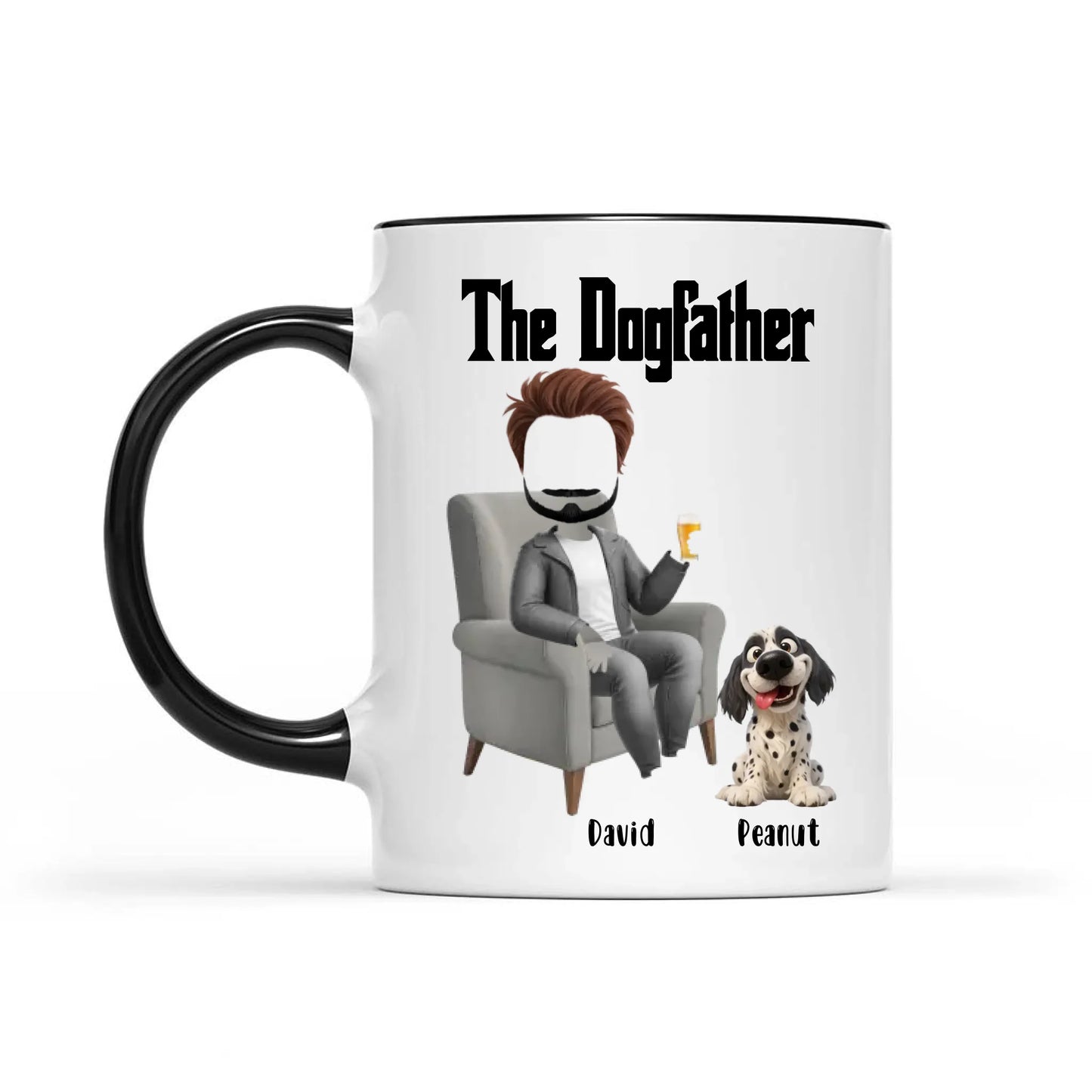 The Dogfather Funny Dad And Dog - Gift For Dad And Dog Lover - Personalized Mug