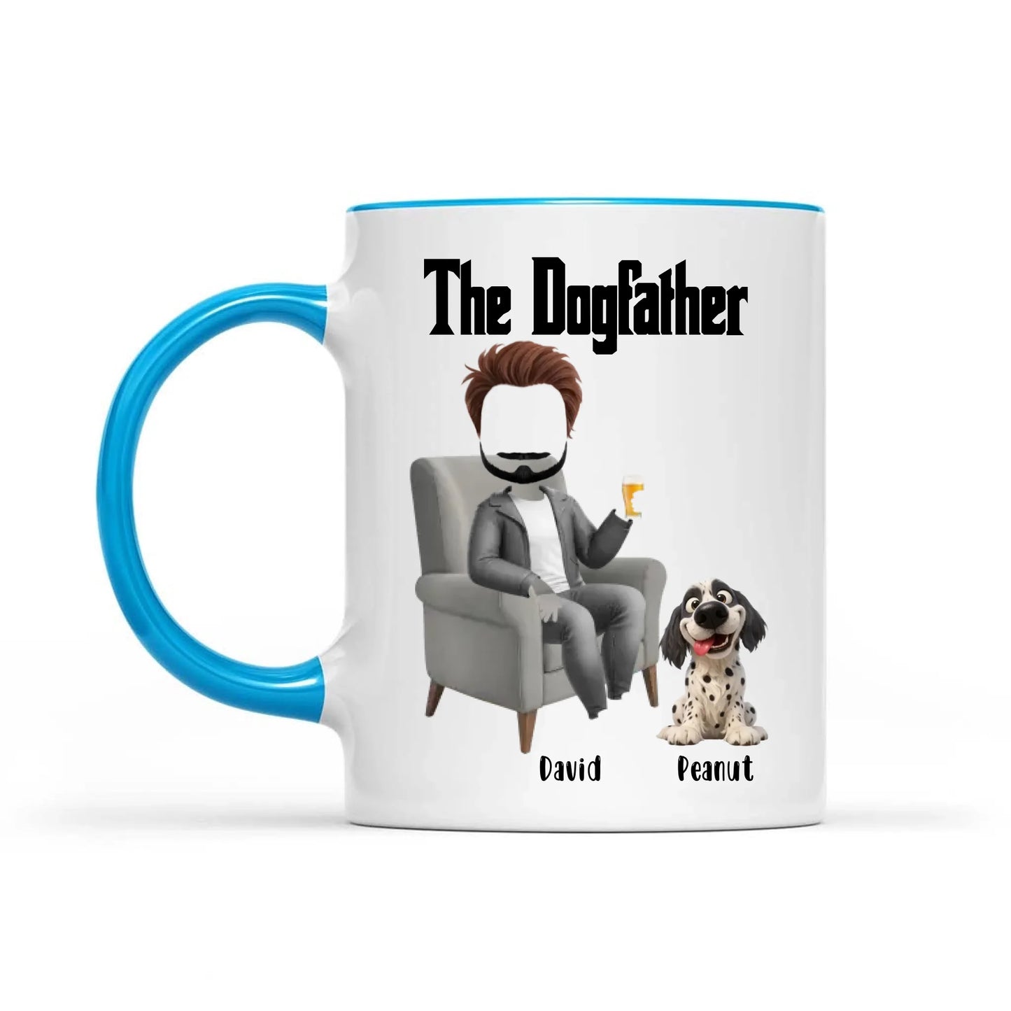 The Dogfather Funny Dad And Dog - Gift For Dad And Dog Lover - Personalized Mug