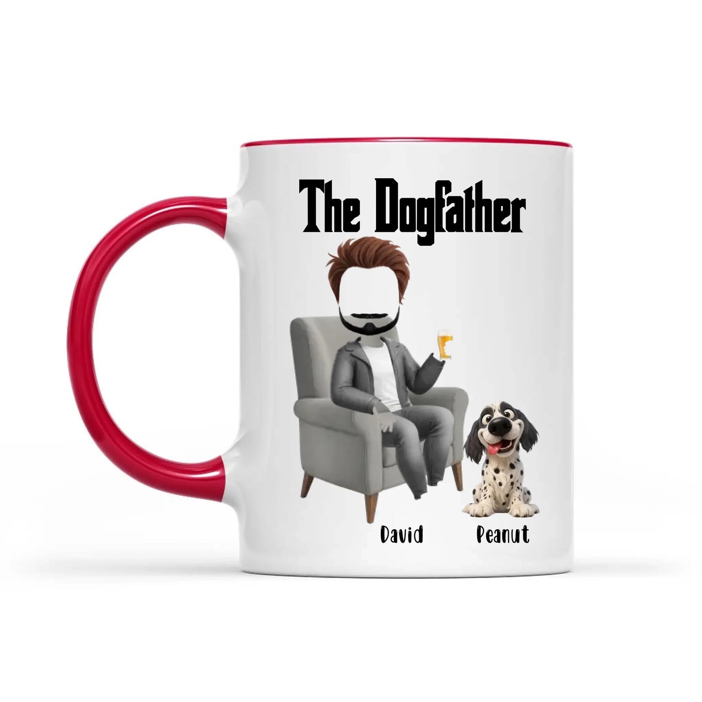 The Dogfather Funny Dad And Dog - Gift For Dad And Dog Lover - Personalized Mug