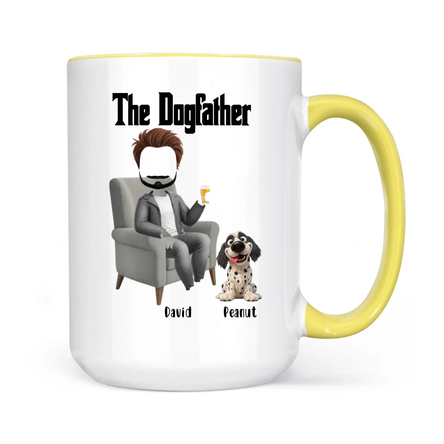 The Dogfather Funny Dad And Dog - Gift For Dad And Dog Lover - Personalized Mug
