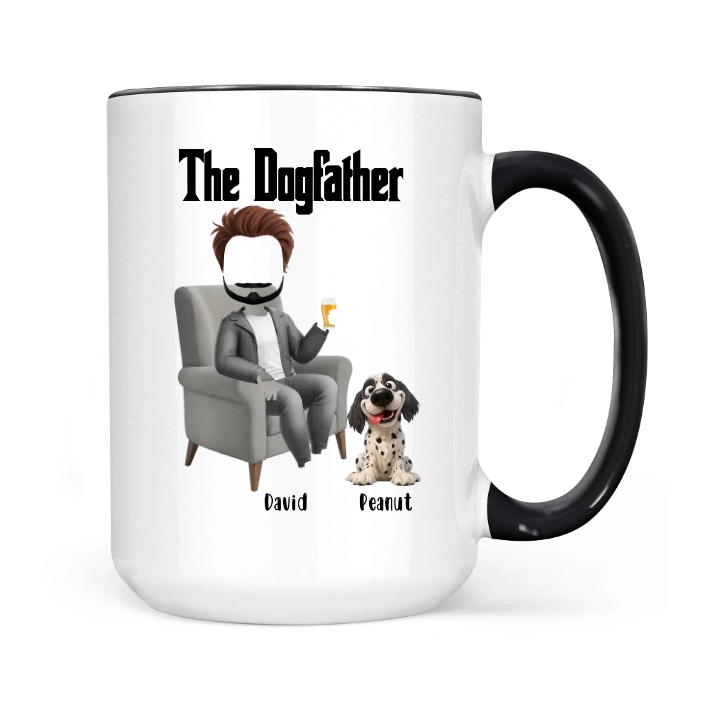 The Dogfather Funny Dad And Dog - Gift For Dad And Dog Lover - Personalized Mug