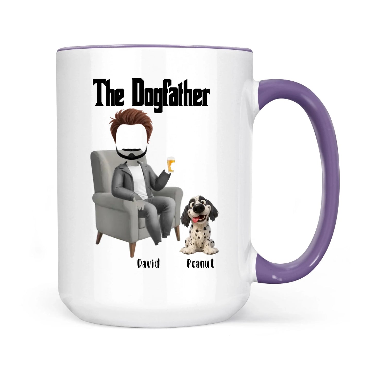 The Dogfather Funny Dad And Dog - Gift For Dad And Dog Lover - Personalized Mug