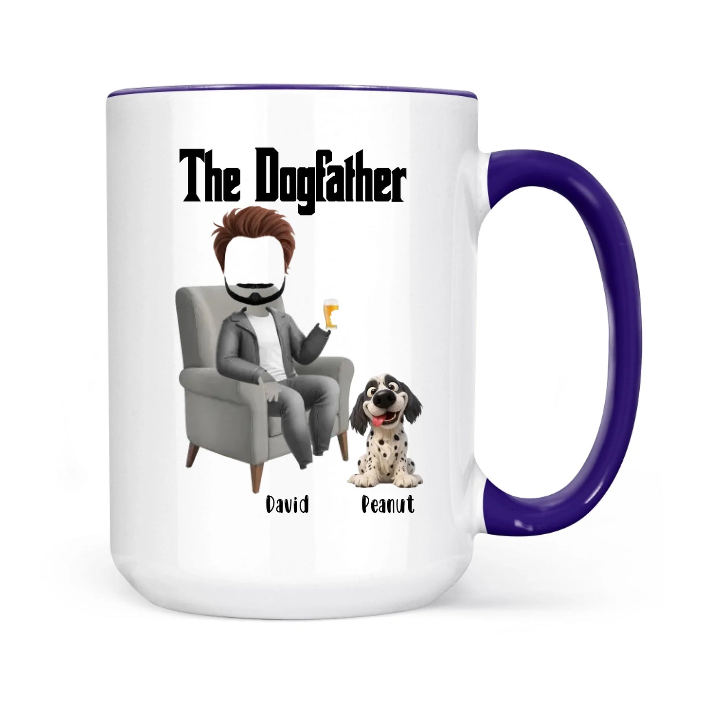 The Dogfather Funny Dad And Dog - Gift For Dad And Dog Lover - Personalized Mug