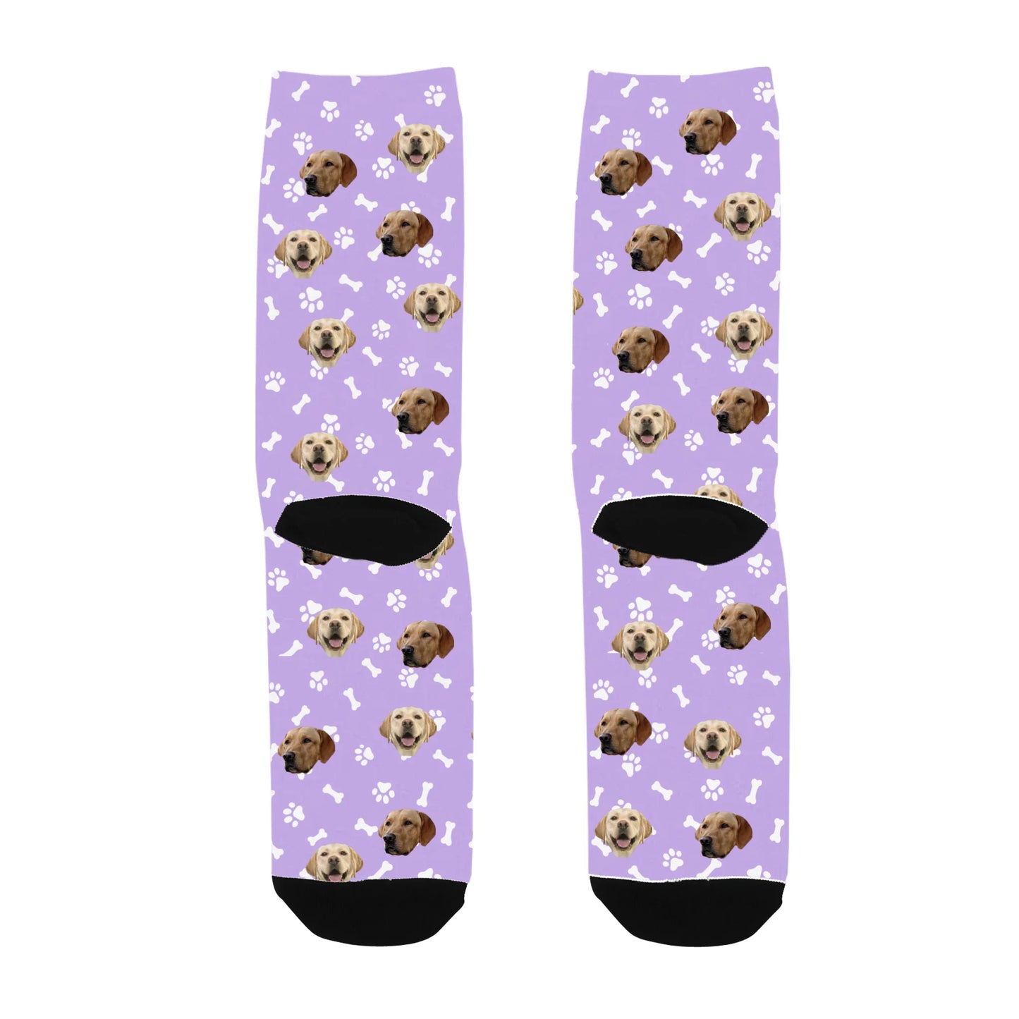 Lovely Upload Pet Image - Personalized Photo Crew Socks