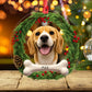Custom Photo In Loving Memory Pet Memorial - Personalized Combo Circle Ceramic Ornament