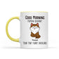 Good Morning Human Servant - Personalized Mug - Gift For Cats Lovers, Cat Mom, Cat Dad