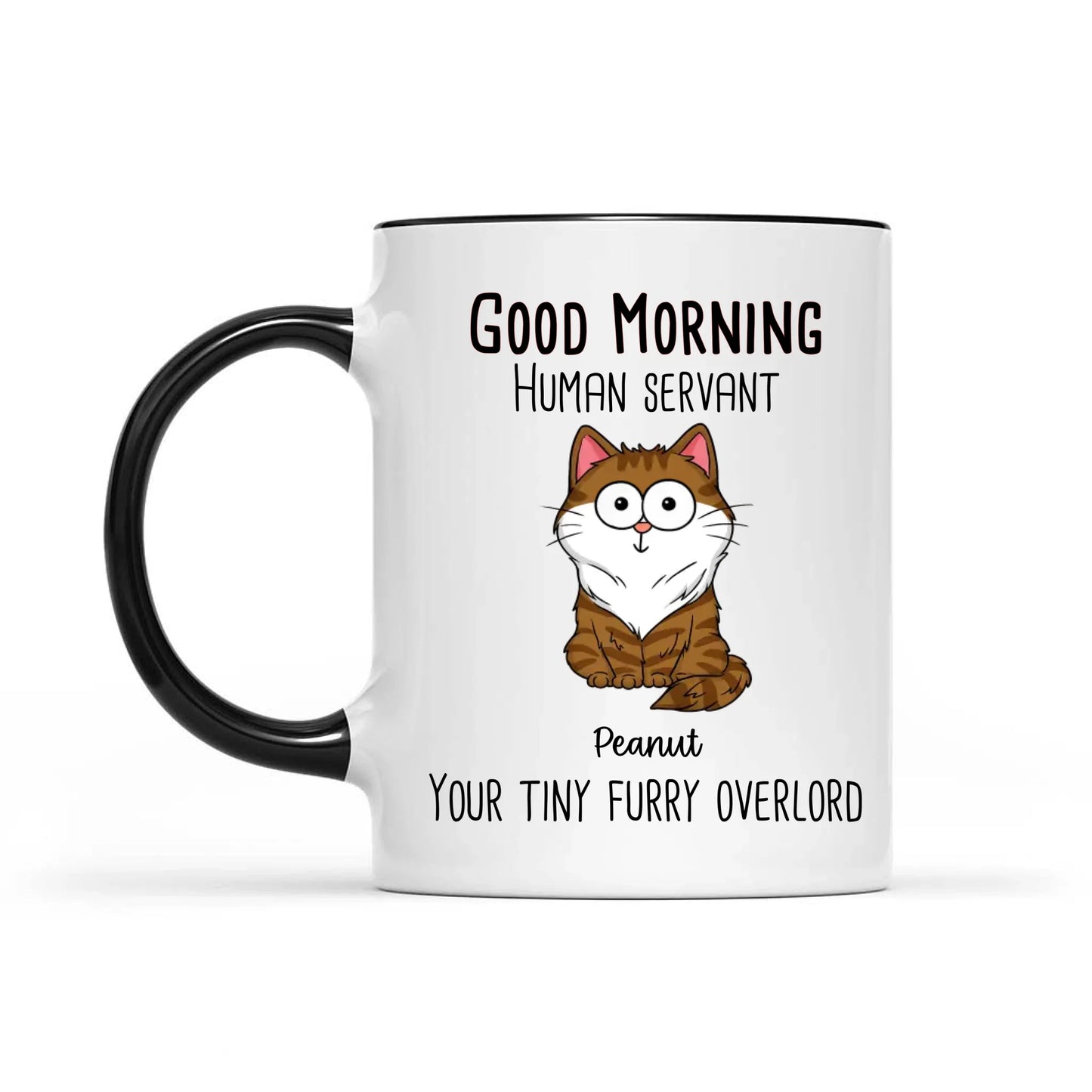 Good Morning Human Servant - Personalized Mug - Gift For Cats Lovers, Cat Mom, Cat Dad