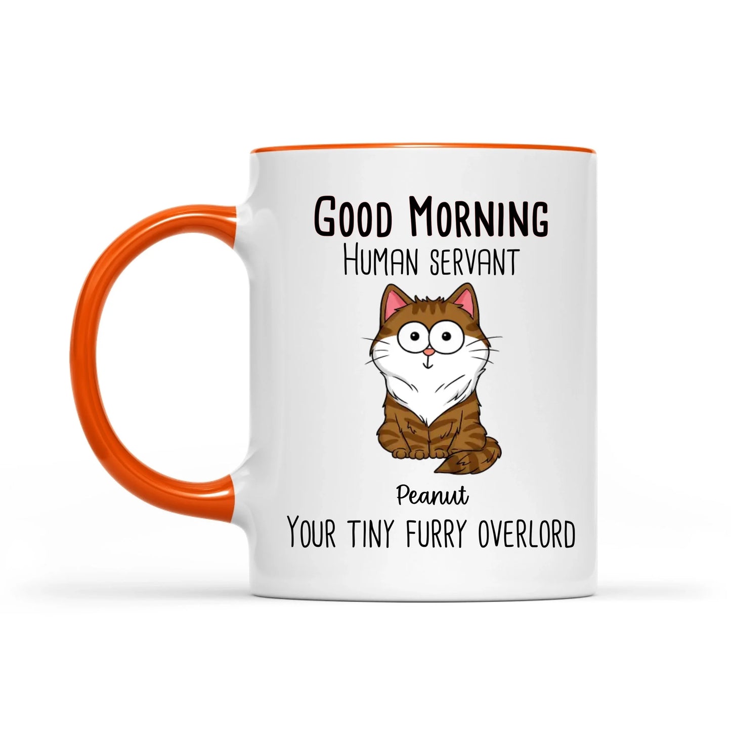 Good Morning Human Servant - Personalized Mug - Gift For Cats Lovers, Cat Mom, Cat Dad
