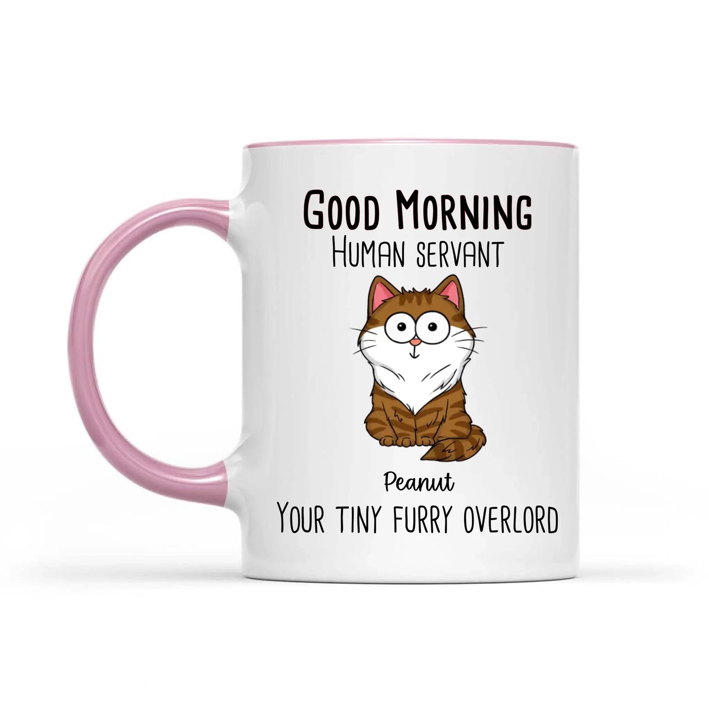 Good Morning Human Servant - Personalized Mug - Gift For Cats Lovers, Cat Mom, Cat Dad