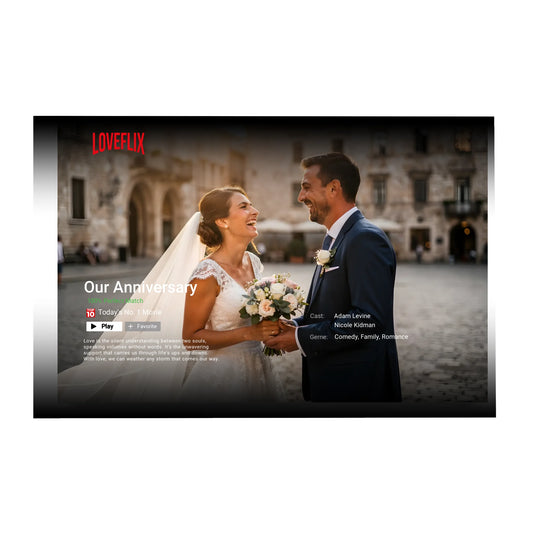 Custom Couple Netflix - Style Canvas Print Love Movie Poster Couple Gift
